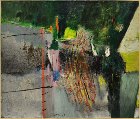 Zahrada - olej, KT na plátně 87 x 100 cm - 2021 - 63000,-Kč